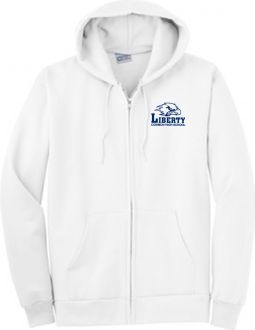 Youth/Adult Ultimate Full-Zip Hooded Sweatshirt, White